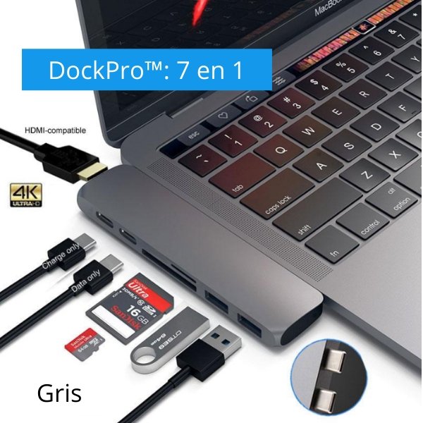 DockPro™ - Dock Multifuncional 7 en 1 para Macbook Pro/Air